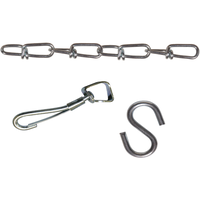 Ben-Mor Double Loop Chain, Multi-Purpose, Carbon Steel and Zinc-Plated, #3, 20-ft