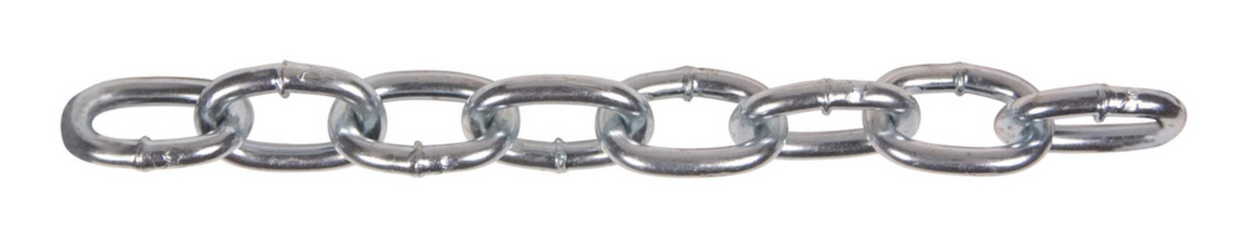 Ben-Mor Passing Link Chain, For General Utility, Corrosion Resistance, 3/16-in x 6-ft Front_Flat