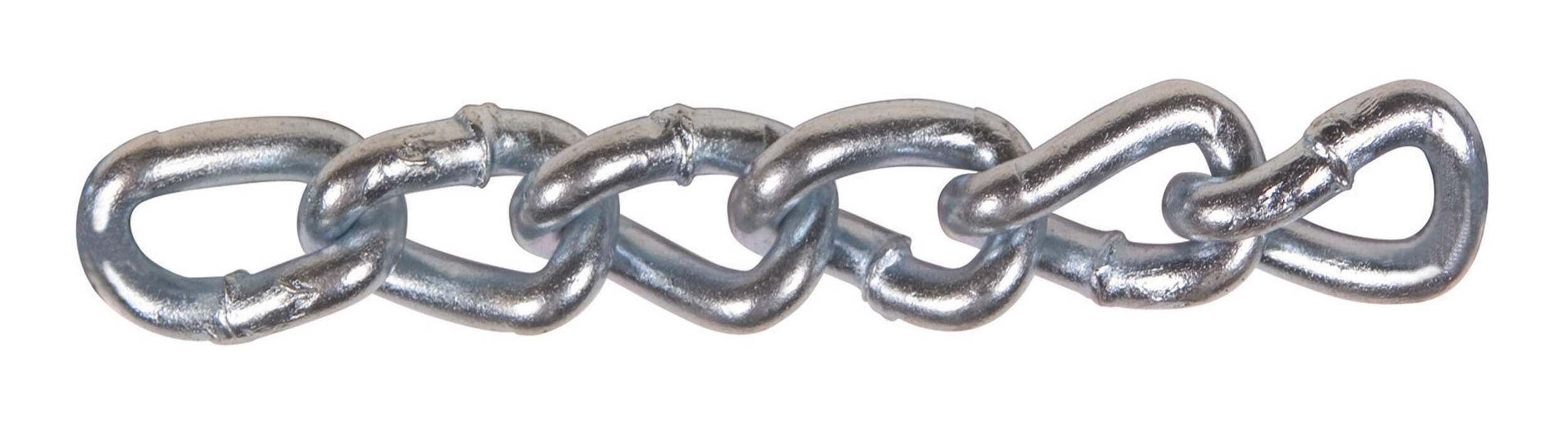 Ben-Mor Grade 2/0 All Purpose Machine Twisted Chain, Zinc-Plated (Per Foot) Front_Flat