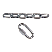 Ben-Mor KingChain Passing Link Chain with Quick Link, 400 lb (181 kg), Assorted Sizes, Silver