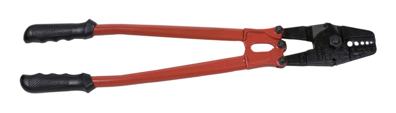 Ben-Mor Hand Swaging Crimper Tool, Up to 1/4-in Wire Gauge Capability, Red,  24-in