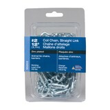 Ben-Mor Coil Chain, Straight Link, For Guard Chain Application, Zinc-Plated, 12-ft Front_Flat