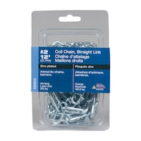Chaîne d'attelage Ben-Mor, maillons droits, pour utilisation comme chaîne de sécurité, zingué, 12 pi Front_Flat