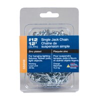 Ben-Mor Single Jack Chain #12, Zinc-Plated, 12-ft Front_Flat