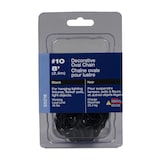 Ben-Mor Decorative Oval Chain #10, Black, 8-ft Front_Flat