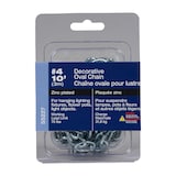 Ben-Mor Decorative Zinc Plated Oval Chain #4, 10-ft Front_Flat