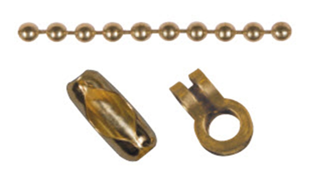 BenMor 6 Bead Chain with 2 Couplings & End Links For Sinks/Tubs