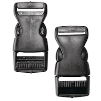 Boucles à dégagement latéral Ben-Mor, réglables, faciles à enclencher et à relâcher, verrouillage positif, noir, paq. 2