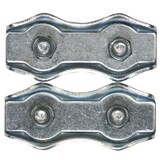 Ben-Mor Double Wire Rope Clamps, 1/4-in, 2-pc Front_Flat