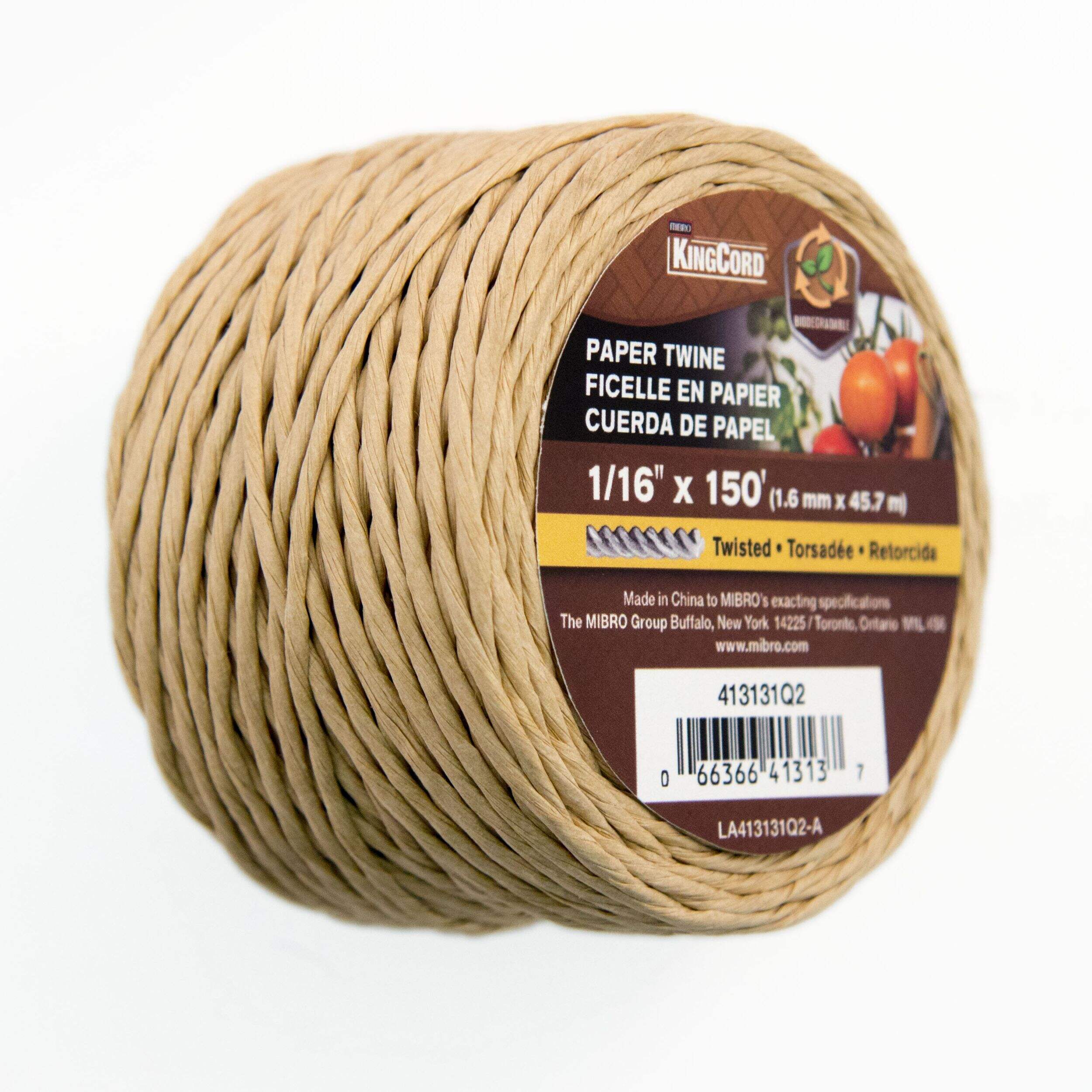 KingCord Light Duty Environmentally Friendly Paper Twine, 150ft