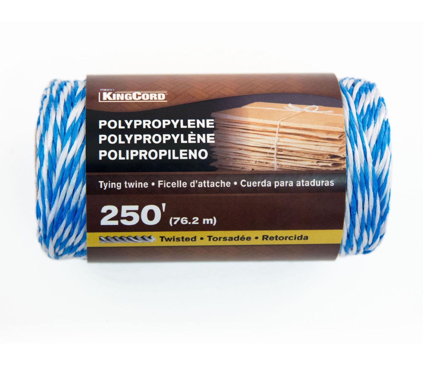 KingCord Parcel Twine, All Purpose String, Medium Thickness, Blue/White
