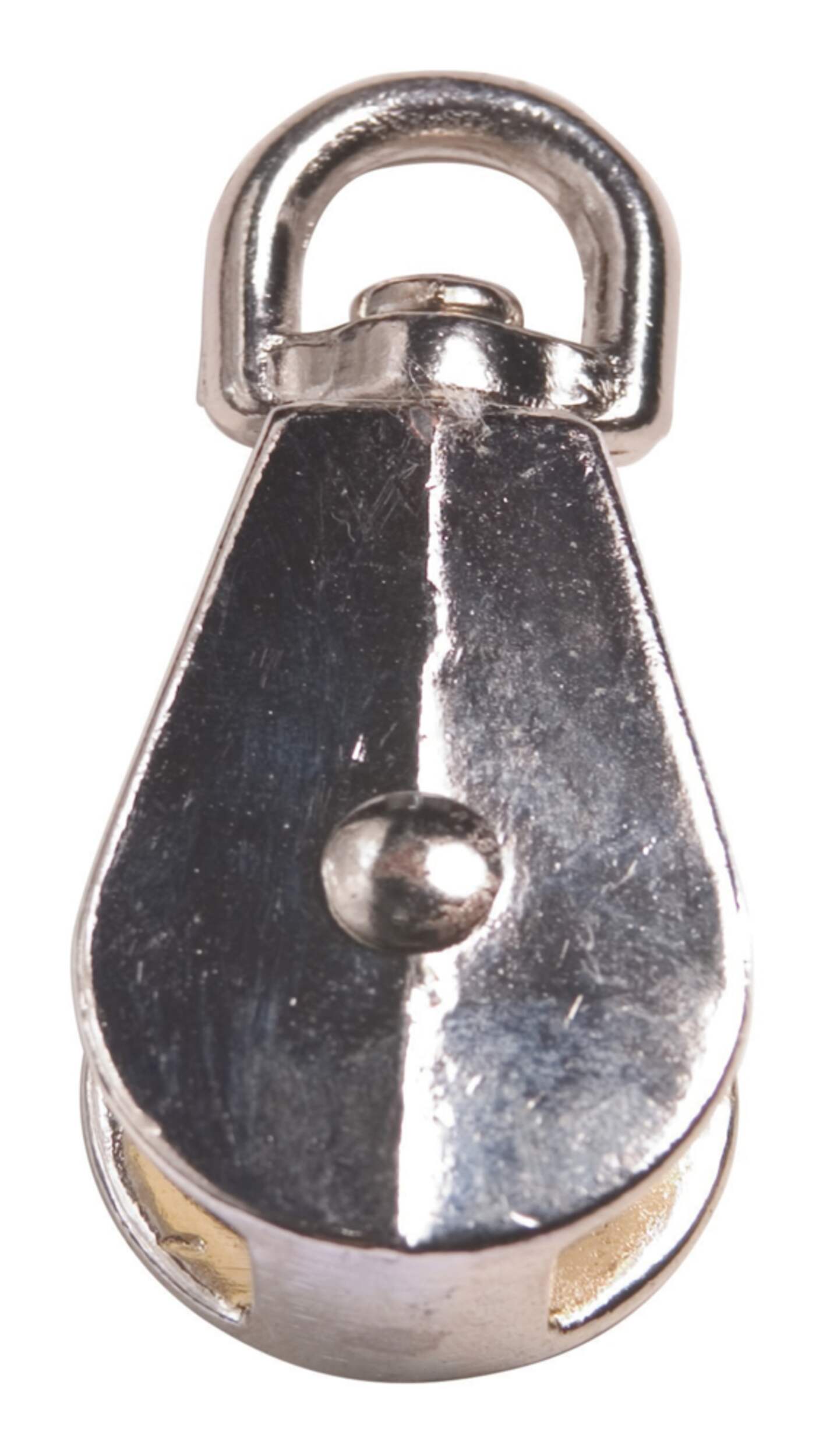 Poulie à corde à gorge simple Ben-Mor, avec oeillet pivotant, pour travaux légers, capacité de charge de 88&nbsp;lb, zingué, 1 po Front_Flat