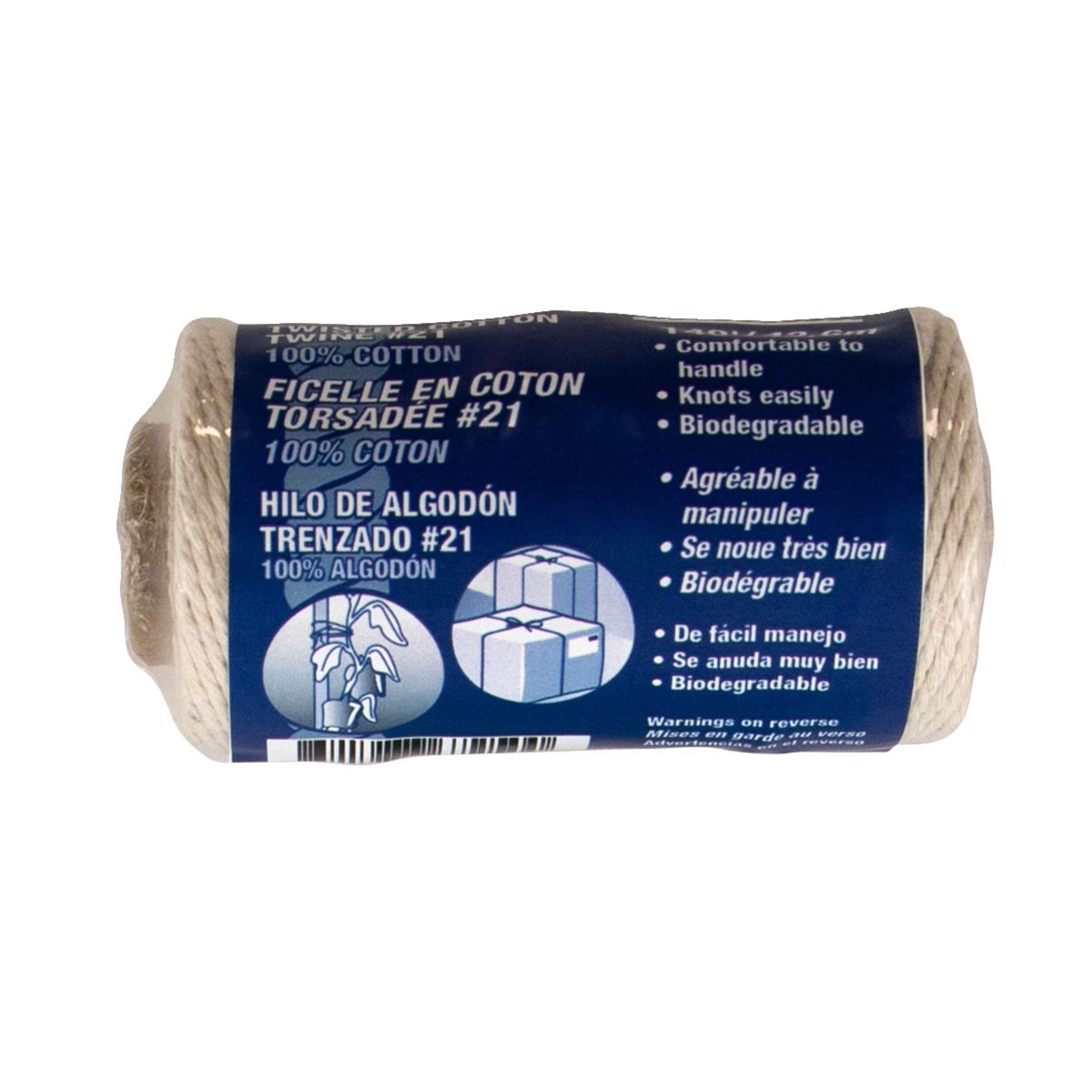 Ficelle torsadée en coton Ben-Mor, no 21, 140 pi Front_Flat