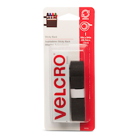 Velcro Adhesive General Purpose Sticky Back™ Tape, Black, 18 x 3/4-in, 1-pk