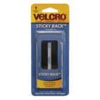 Velcro Reusable Thin Nylon Cable & Wire Ties, Black/Grey, 8 x 1/2-in, 50-pk
