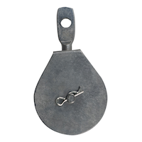 Ben-Mor Heavy Duty Single Sheave Fixed Eye Rope Pulley, 440-lb Load Capacity, Zinc-Plated, 1-1/2in