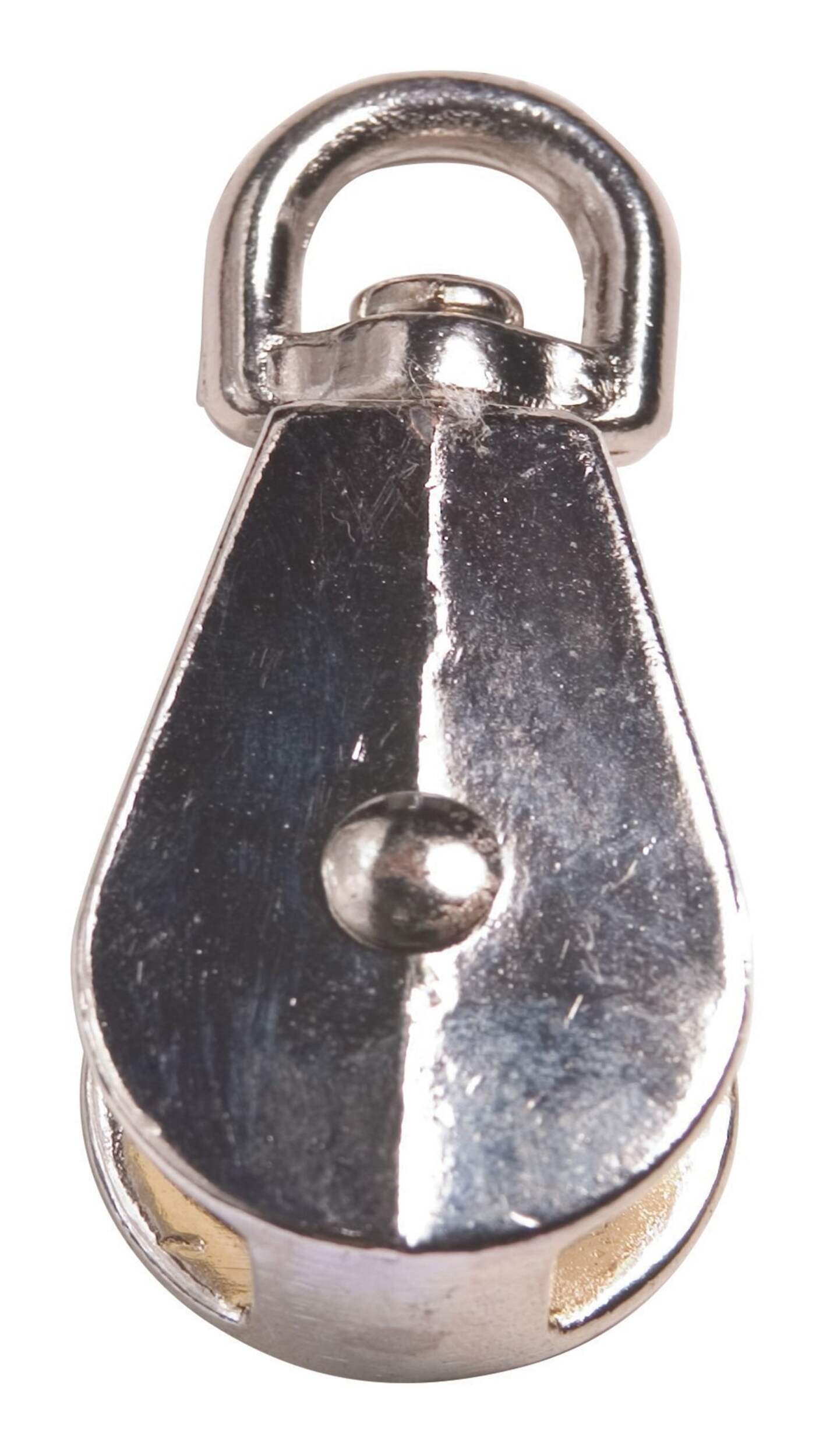 Poulie à corde à gorge simple résistante Ben-Mor, oeillet pivotant, capacité de charge de 55 lb, zingué, 2-1/2 po Front_Elevated