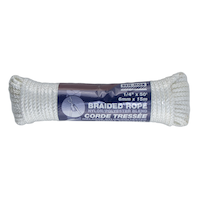 Ben-Mor Nylon Braided Rope, Diamond Braided, 1/4-in x 50-ft Front_Flat