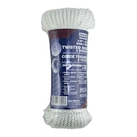 Ben-Mor Nylon Twisted Rope, Flexible and Strong, 1/4-in x 100-ft Front_Angled_Right