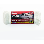 KingCord Nylon Twisted Rope, Flexible and Strong, 1/4-in x 100-ft