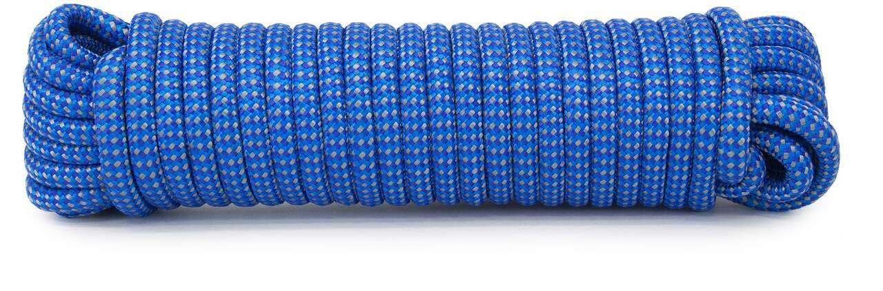 KingCord Polypropylene Hollow Braided Rope, Waterproof, 1/4-in x 50-ft
