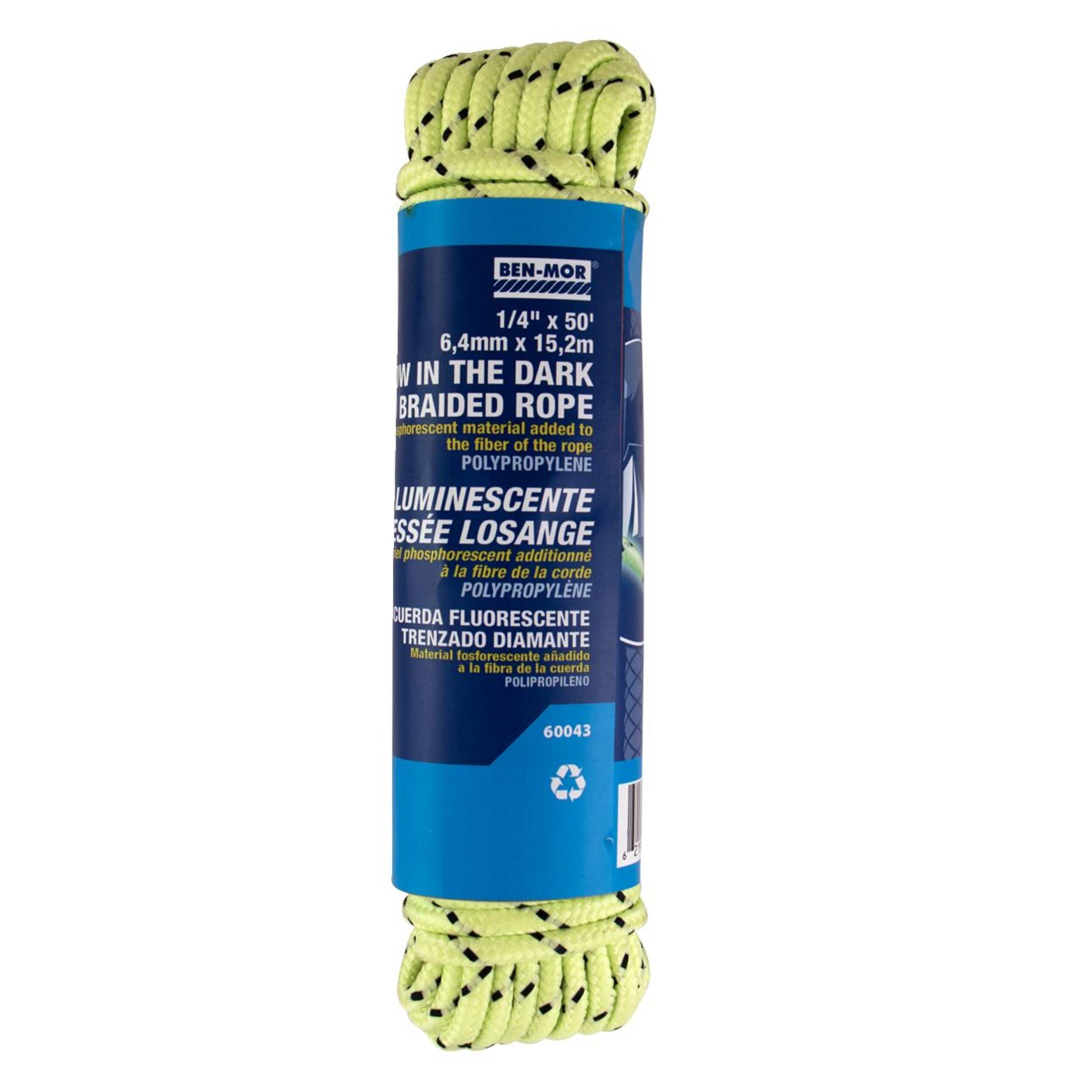 Glow-in-the-Dark Rope, 1/4-in x 50-ft Front_Flat