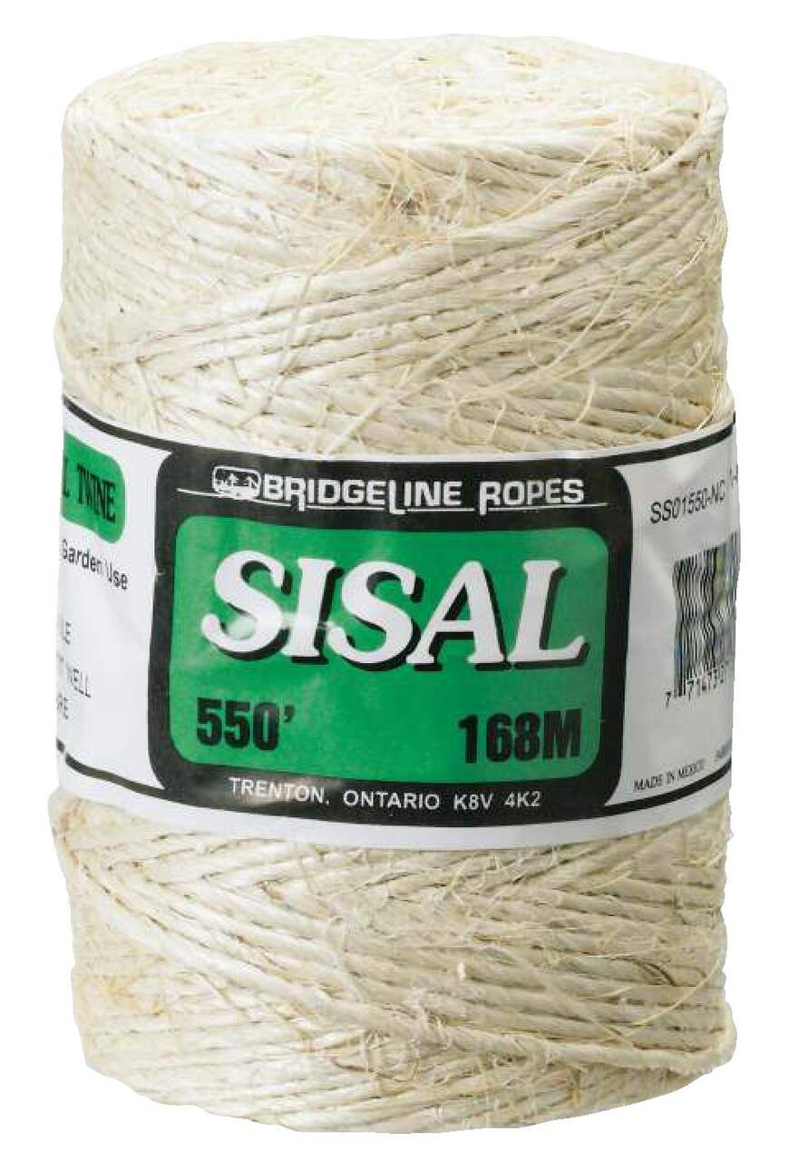 Sisal Twine - 2 Ply 150 Ft Thin Natural Fiber Rope on Spool - Rope
