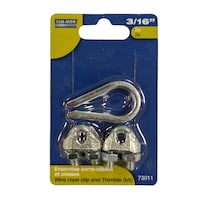 Wire Rope Clip & Thimble, 3/16-in