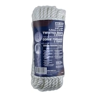 Ben-Mor Nylon Twisted Rope, Abrasion Resistance, Strong and Flexible, 3/8-in x 50-ft Front_Flat