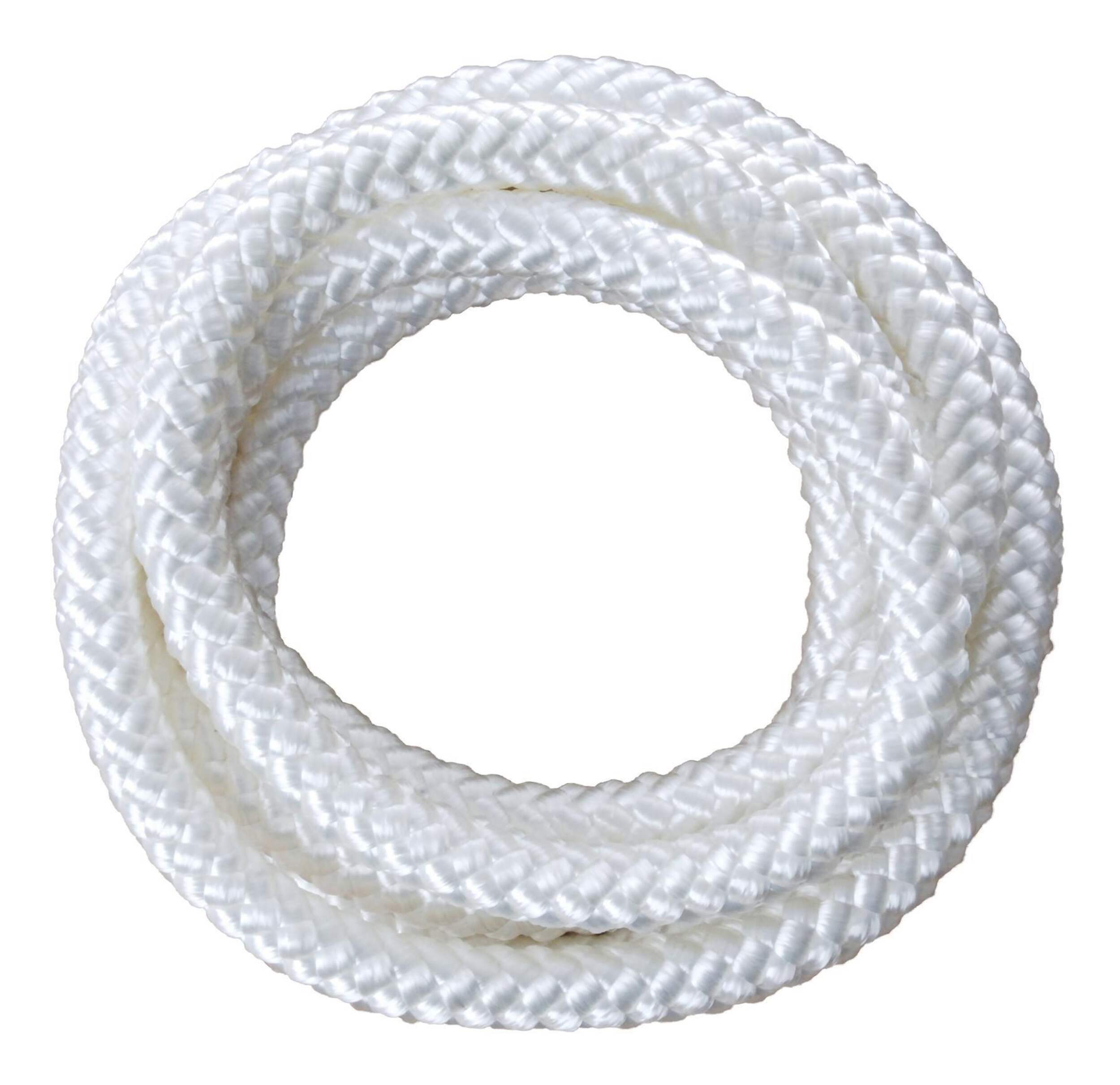 Blueline White Nylon Double-Braided Rope, 5/8-in Overhead_Flat