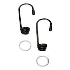 Ben-Mor Plastic Coated Spiral Wire Bungee Cord Replacement Hooks, 3/16-in,  2-pk