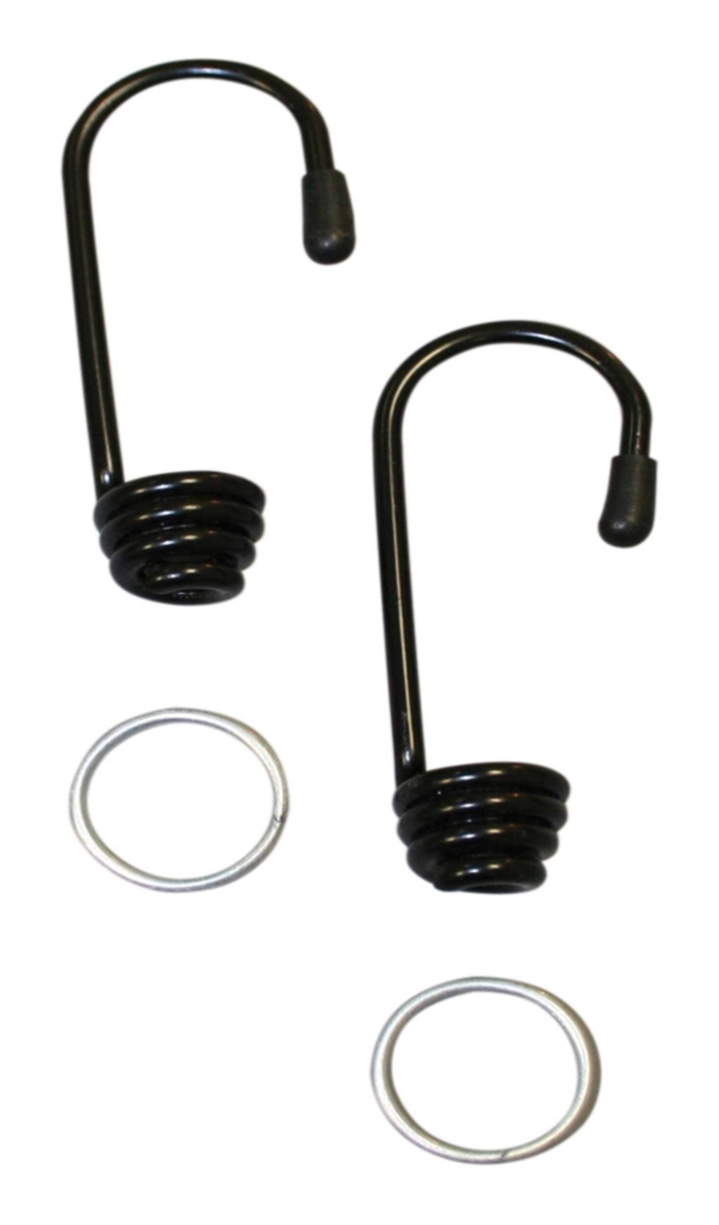 Ben-Mor Plastic Coated Spiral Wire Bungee Cord Replacement Hooks, 3/16-in, 2-pk Composite_or_Mixed