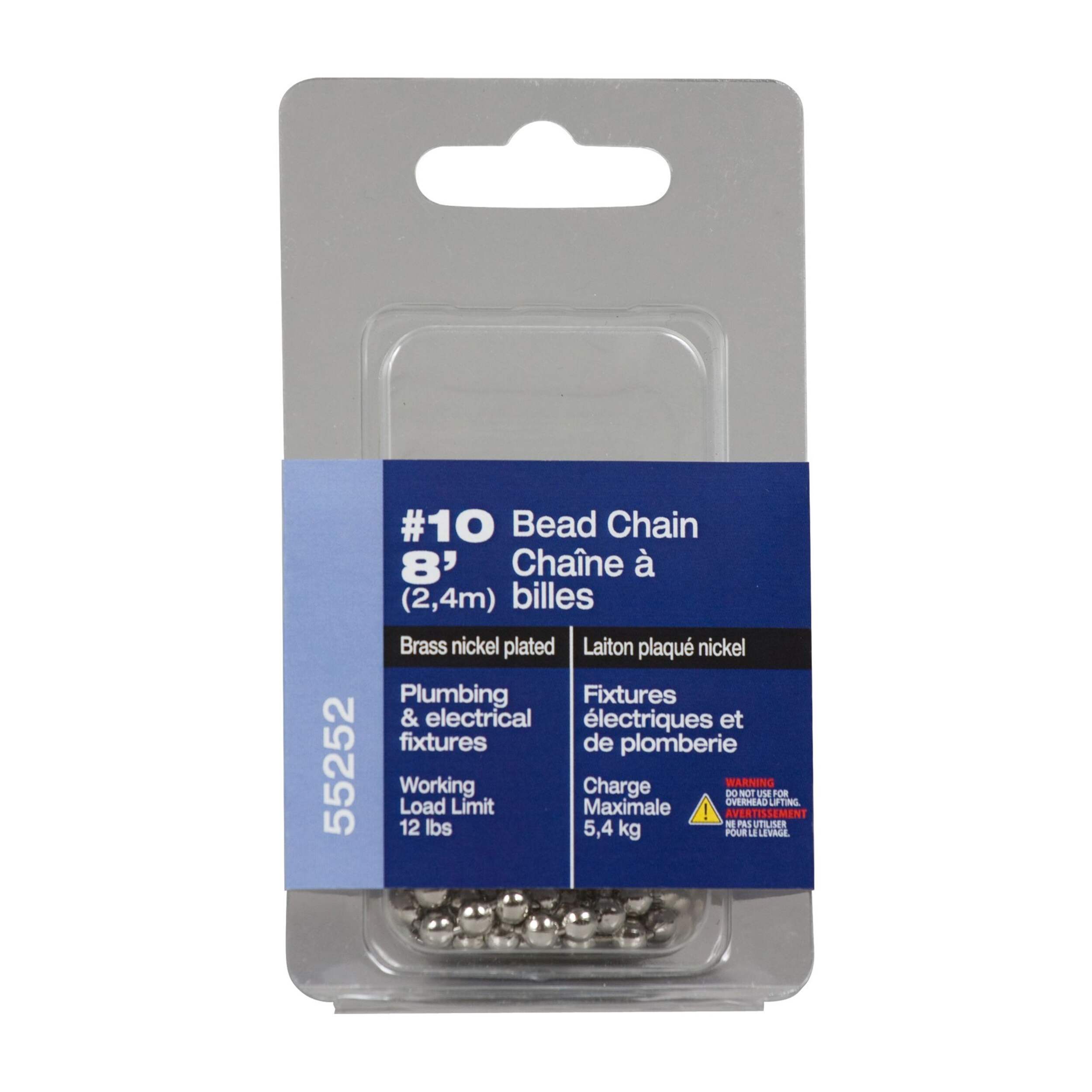 Ben-Mor Bead Chain #10, 8-ft Front_Flat