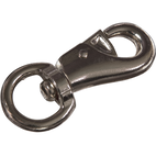 Ben-Mor Bolt Snap with Large Eye Round Swivel, 55-lb Load Capacity,  Nickel-Plated, 1-1/8in