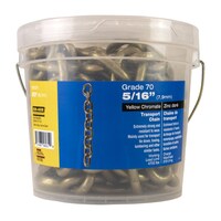 Ben-Mor Grade 70 Transport Chain, Chromate Gold, 5/16-in x 20-ft Front_Flat