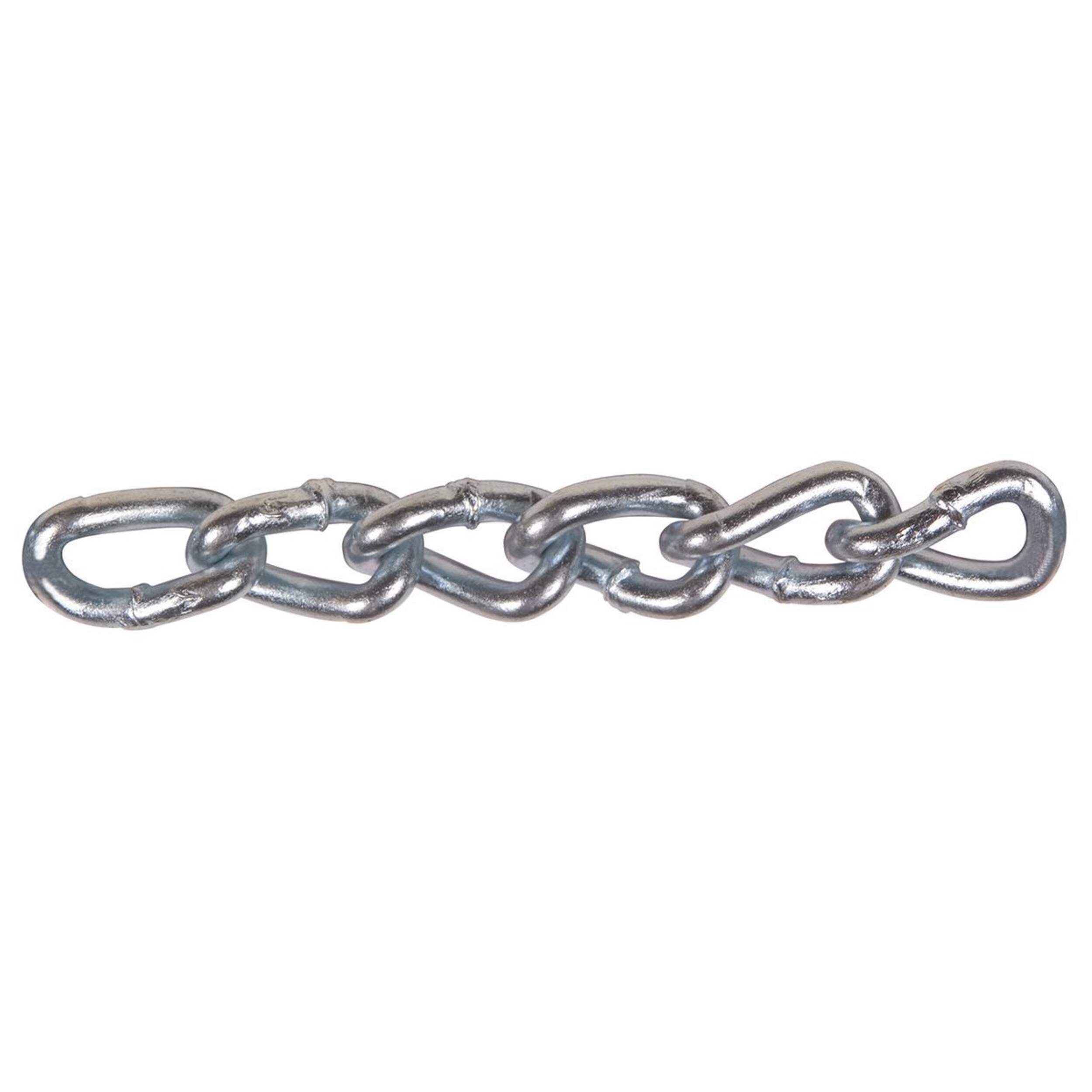 Ben-Mor #4 Machine Chain, Twist Link, Zinc-Plated, 12-ft Front_Flat