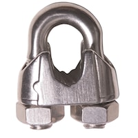 Ben-Mor Wire Rope Clip, Stainless Steel, 3/16-in Front_Flat