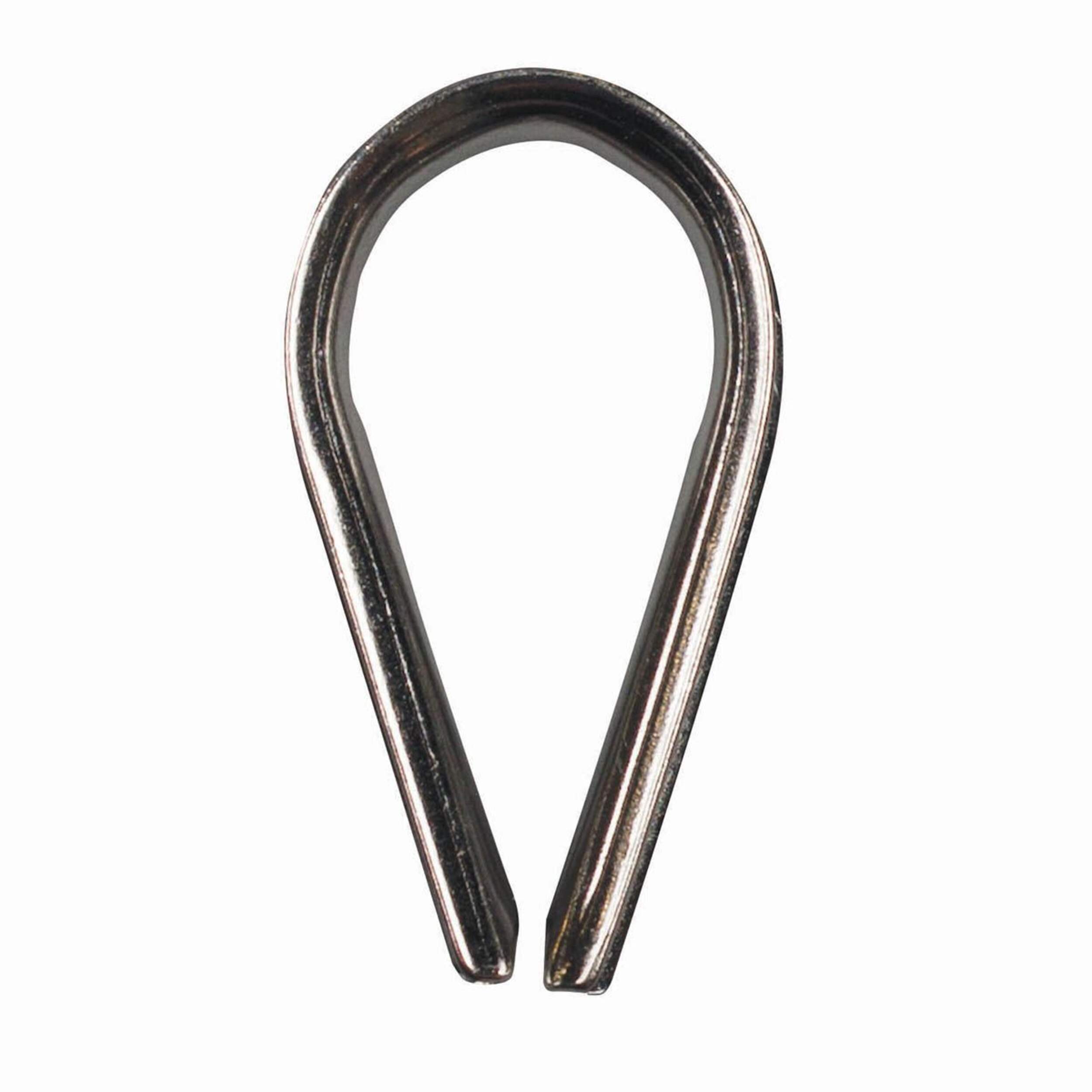 Ben-Mor Wire Rope Thimble, Stainless Steel, 1/4-in Front_Flat