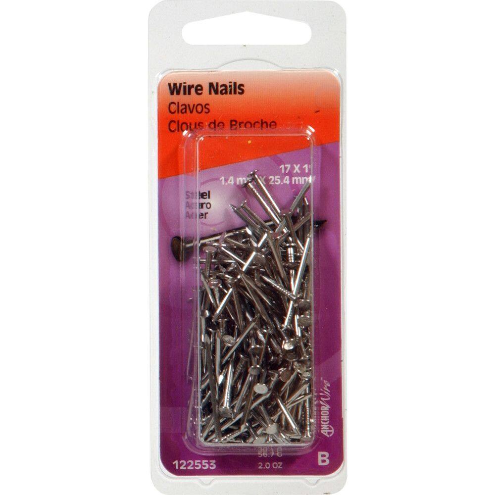 2-1/2 in. Metal Wire Nail Wire Head Nail, Smooth Shank And Sharp Point For  Wood Application. - H541118707