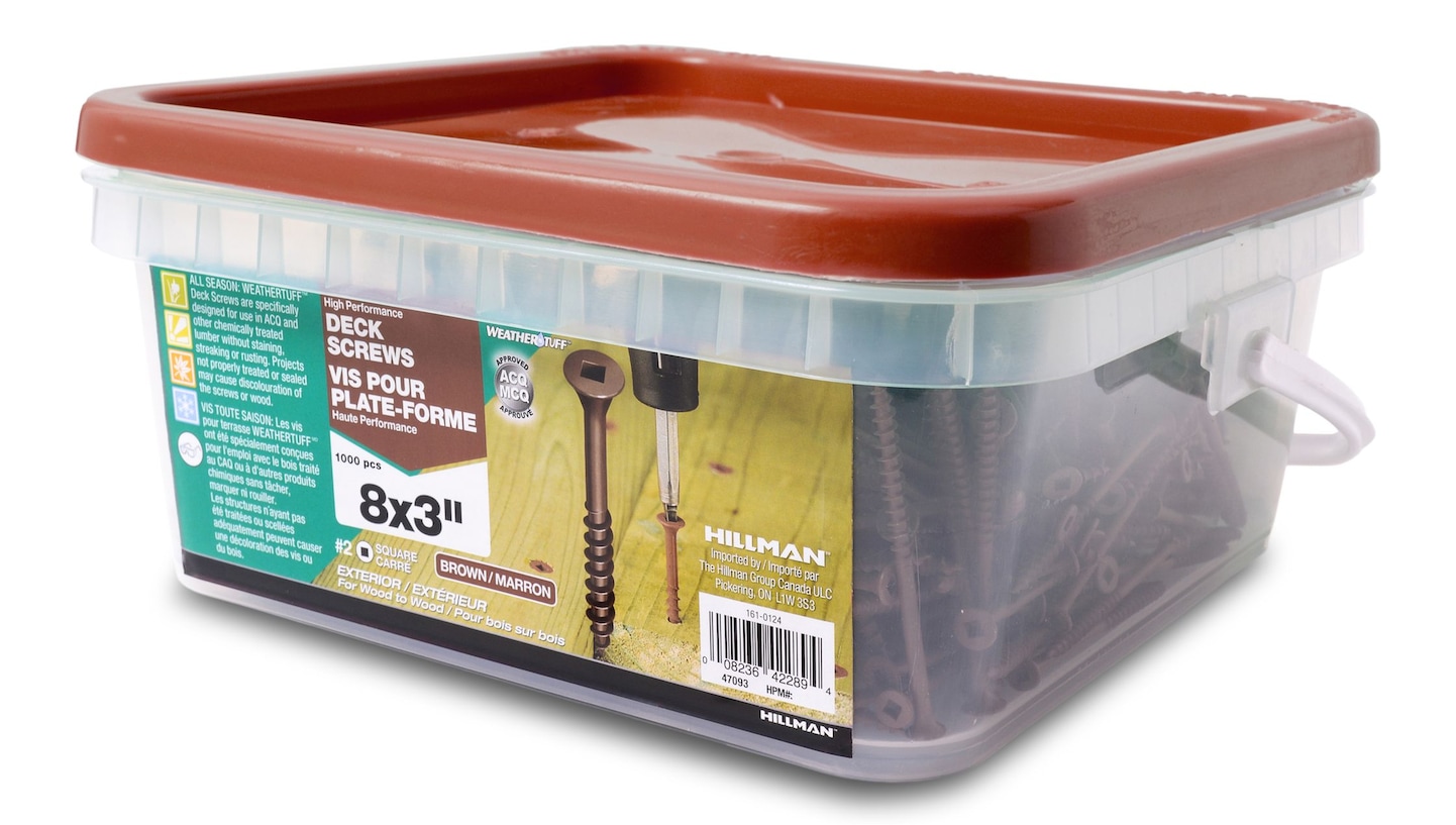 Hillman Flat Head Square Drive Deck Screws For Decking/Exterior