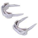 Hillman Insulated Staples, PVC Coated, Sharper Tips, White, Assorted Sizes Front_Angled_Left