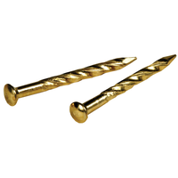 Hillman Metal Trim Nail, Ideal for Fascia Boards and Soffit, Brass Plated, 7/8-in