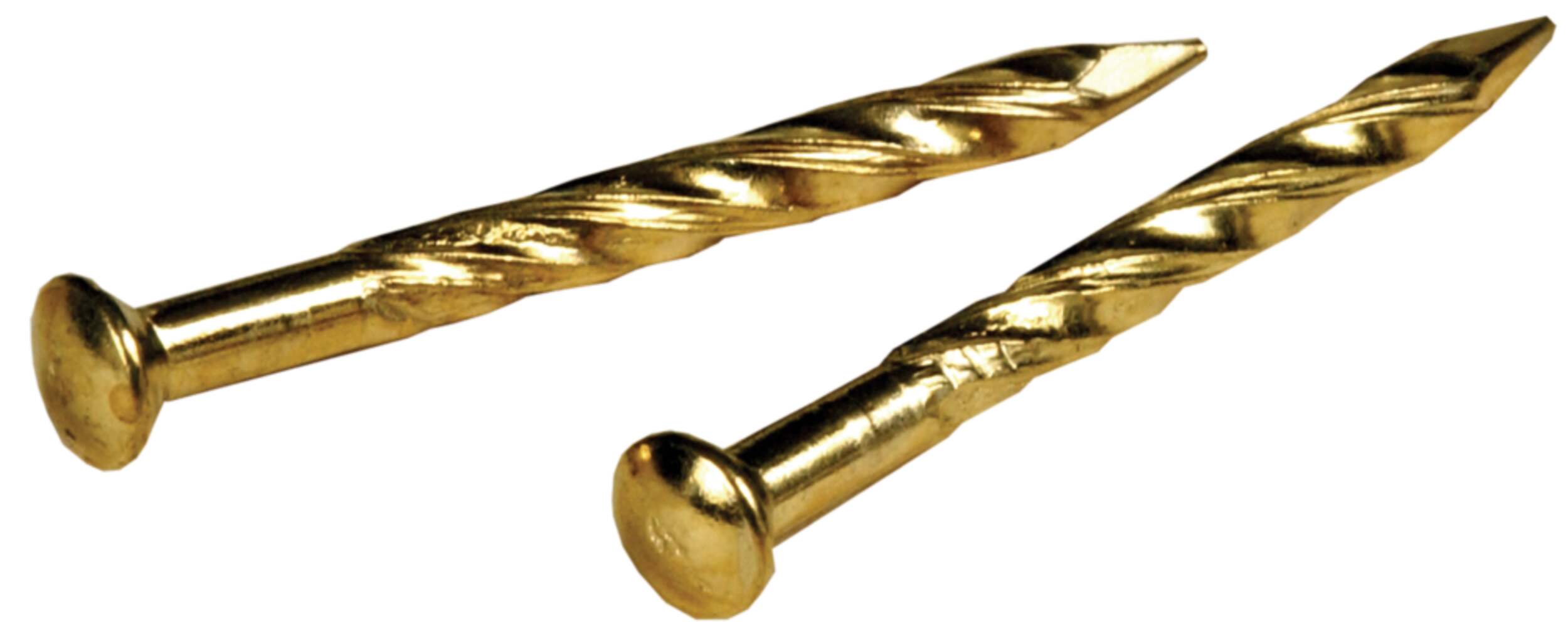 Hillman Metal Trim Nail, Ideal for Fascia Boards and Soffit, Brass