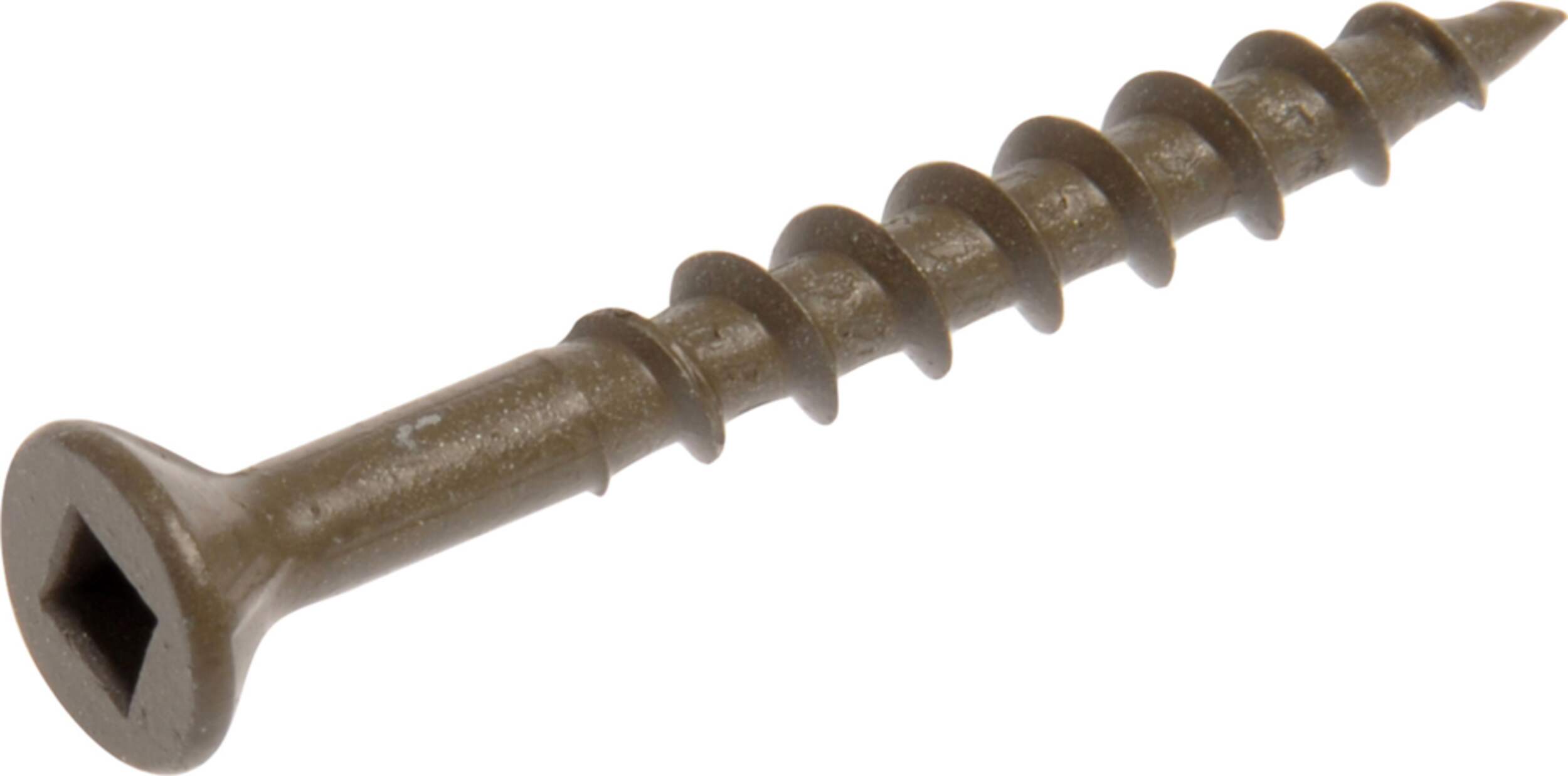 Hillman #9 Brown Deck Screws, 2-1/2-in, 100-pk Front_Angled_Left