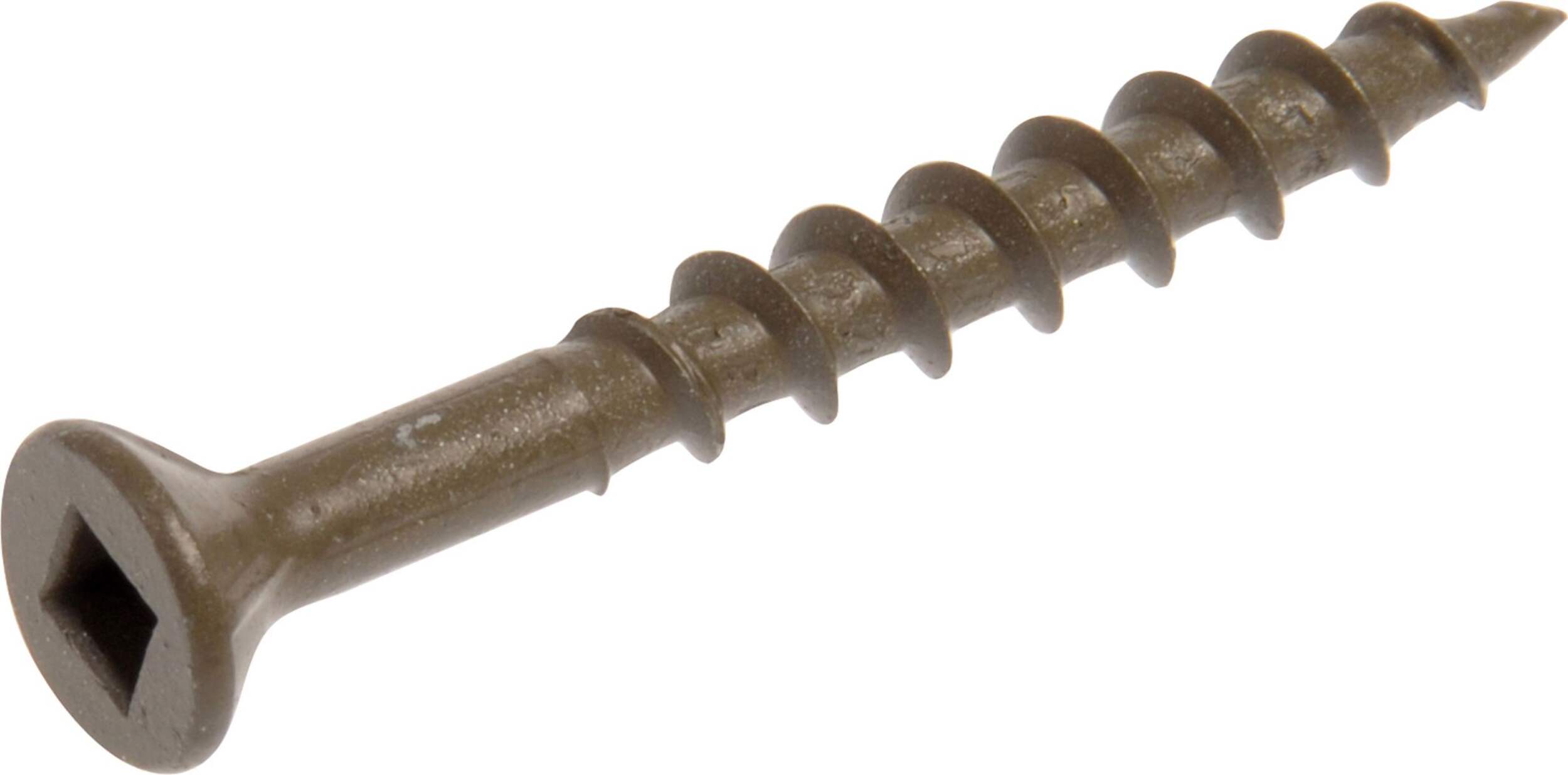 Hillman #9 Square Drive Brown Deck Screws, 2-1/2-in, 250-pk Front_Angled_Left