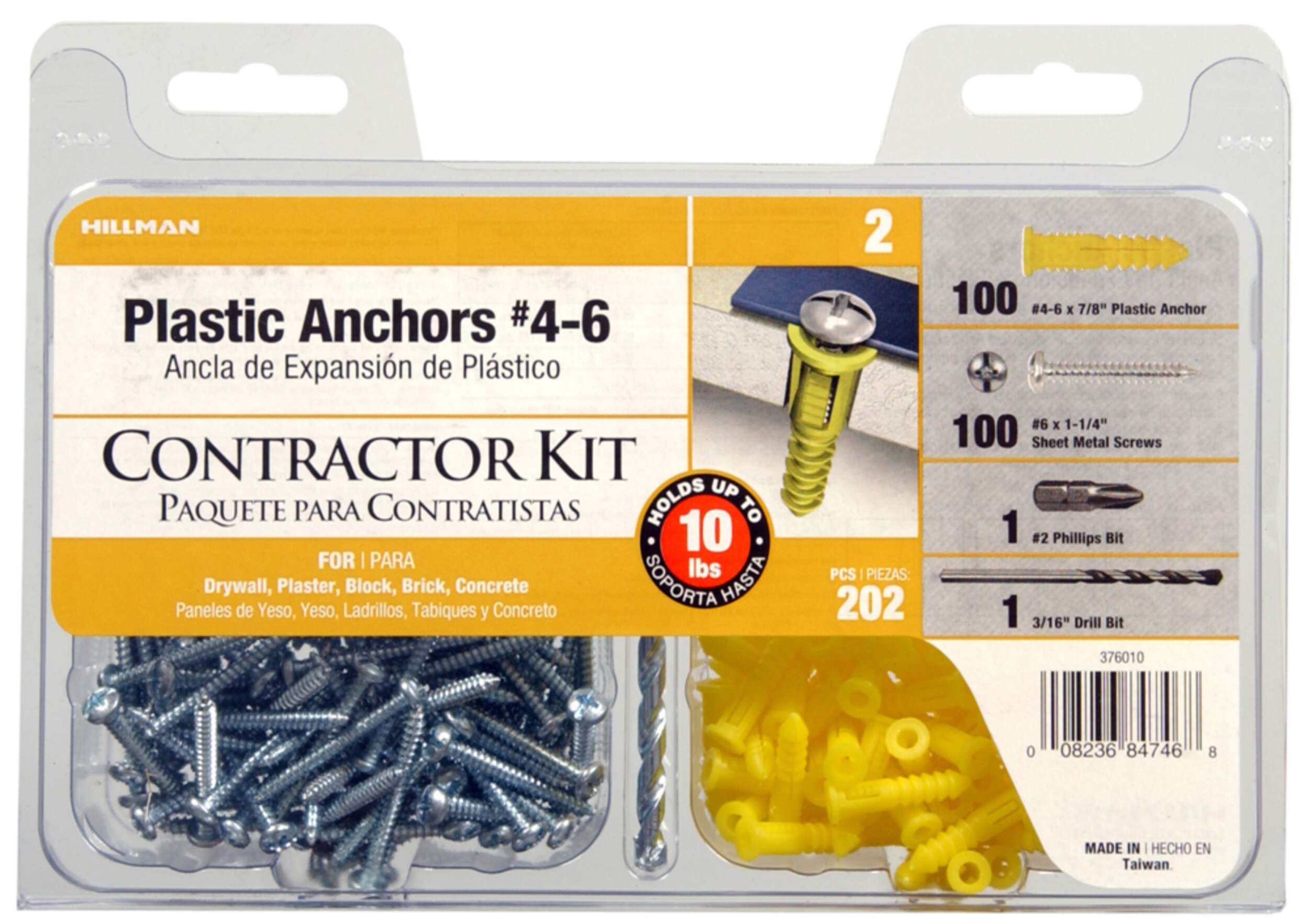 Hillman # 4-6 Contractor Kit, Corrosion Resistant, 201-pc Front_Flat