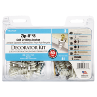 Hillman Zip-It Light Duty #8 Value Kit, Pre-Drilling Required, 101-pk Front_Flat