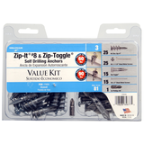 Hillman Zip-It #8 & Zip-Toggle Value Kit, 66-pk Front_Flat