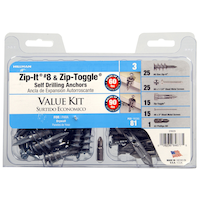 Hillman Zip-It #8 & Zip-Toggle Value Kit, 66-pk Front_Flat