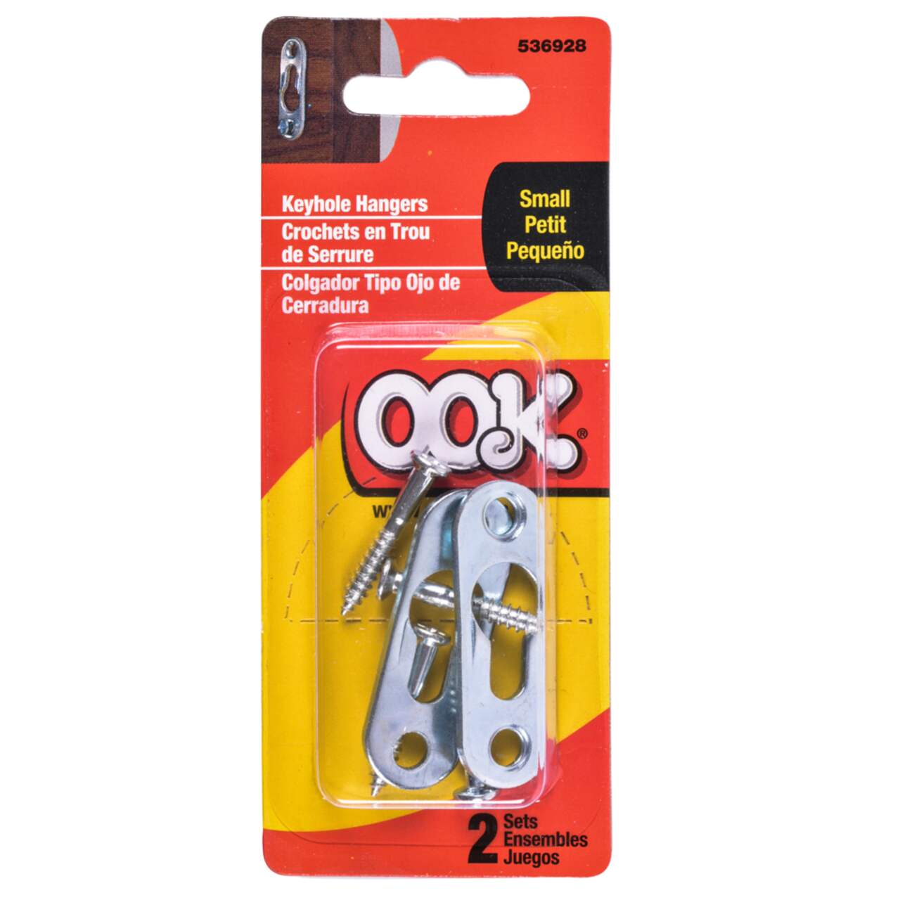 OOK 20 lb. Large Keyhole Hangers (2-Pack) 50236 - The Home Depot